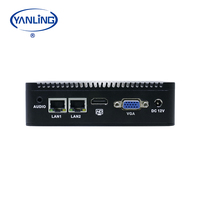 Mini PC industriel sans ventilateur, vente en gros, Mini J900 Quad Core, 2 ports Ethernet, disponible avec prises AU, US, CN, EU