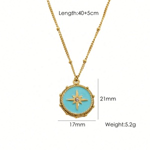 สร้อยคอจี้มุกน้ำจืดชุบทอง 14K กันน้ำ สไตล์วินเทจ ขายส่ง สำหรับผู้หญิง ทำจากสแตนเลส - Product Image 6