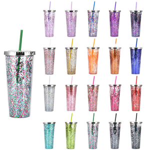 Vaso Personalizado al por Mayor con Purpurina de Diamantes y Diseño de Durian, 16oz 24oz 32oz, Botella de Agua para Adultos con Tapa y Pajita para Viajar - Product Image 3