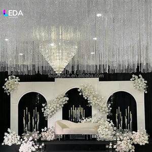 LEDA Professional Classic New Arrival Simple Luxury Modern White Acrylic Wedding <b>Backdrop</b> for Wedding Events <b>Party</b> Decor - Product Image 5
