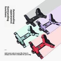 Harnais pour animaux de compagnie avec sangle de poitrine en I, conception anti-évasion pour chiens de taille moyenne et grande ; laisse de promenade résistante aux déchirures, longueur réglable, lavable en machine