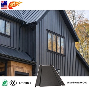 4 X 8 Panneaux <span class=keywords><strong>de</strong></span> <span class=keywords><strong>bardage</strong></span> métallique imperméables blancs et noirs pour l'extérieur des maisons, revêtement mural extérieur - Product Image 1