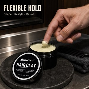 Arcilla Capilar Mate de 100g para Hombre, Fijación Fuerte, Bajo Brillo, <span class=keywords><strong>Cera</strong></span> Estilizadora, Textura Flexible, Aroma a Colonia, Logotipo Personalizado, Pomada para el Cabello - Product Image 5
