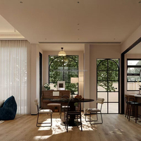 Rostfreie Aluminium-Französische Bogenglastür mit Wärmedämmung, Elegante Villen-Inneneinrichtung für den Außenbereich und Garten, Großhandel