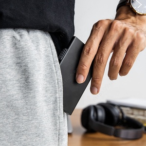 TILONSTAR TVC300 Portatarjetas emergentes automáticos de aluminio para hombres pequeños Portatarjetas de crédito para el trabajo o el viaje - Product Image 5