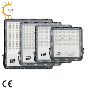 定制发光二极管反射器50w 100w 150w 200w贴片式发光二极管单色泛光灯防水IP67室外壁挂式泛光灯