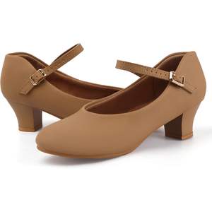 Chaussures de danse latine Dynadans pour femmes avec sangle de cheville et talon de 1,5 pouces - Product Image 4