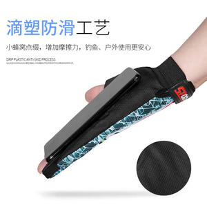 Gants d'extérieur à écran tactile, demi-doigts, design à trois doigts manquants, pour le cyclisme, la pêche, unisexe, compatibles avec l'utilisation du téléphone - Product Image 5