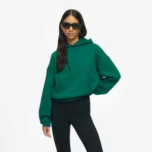 Pull à capuche d'hiver OEM 320gsm polaire coton polyester qualité supérieure surdimensionné pour femmes logo personnalisé position avant sweats à capuche - Product Image 4