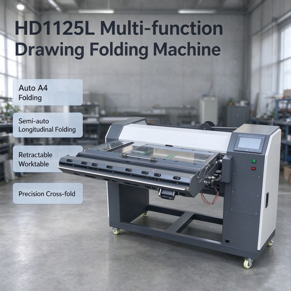 Electric Drawing Folding Machine A4 A3 Paper Folder Automatic ...