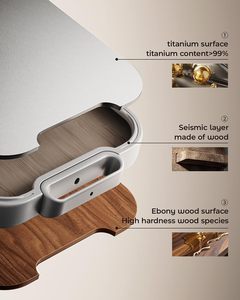 Tabla <span class=keywords><strong>de</strong></span> Cortar <span class=keywords><strong>de</strong></span> Titanio <span class=keywords><strong>y</strong></span> <span class=keywords><strong>Madera</strong></span> 2026, Doble Cara, No Tóxica, con Base Giratoria - Product Image 6