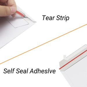 Benutzer definierte Größe Großhandel Weiß Recycling papier Selbst versiegeln Flache Hart karton Karton Foto Dokument Versand Starre Mailer Mailer - Product Image 4