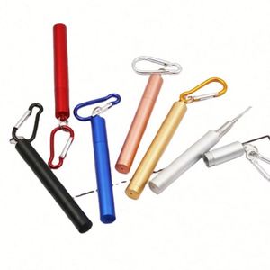 Portable Foldable Retractable Reusable Custom Eco-Friendly Stainless Steel 304 Telescopic Collapsible <b>Drinking</b> <b>Straw</b> Set Outdoor - Product Image 1