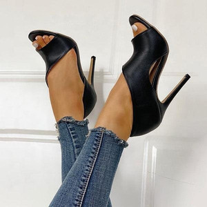 Scarpe estive con tacco alto a punta aperta da donna - Product Image 2