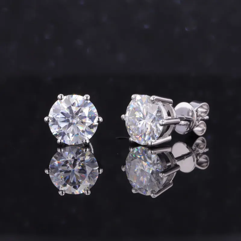 Platinum 18K 14K solid gold lab grown diamond earrings 1 carat diamonds stud earring IGI certificate man made diamond earrings