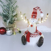 Décoration de Noël en peluche personnalisée, figurine de renne en peluche, tissus et garnitures personnalisés, étiquette personnalisée, jouet en peluche