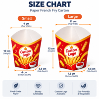 Boîte d'emballage pour frites en papier de qualité alimentaire, biodégradable, avec impression personnalisée, prix d'usine bon marché, pour la vente en gros