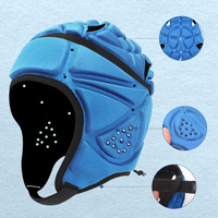 ANTMAX 7v7, casco de fútbol con bandera americana para adultos, sombrero de portero, gorra de fútbol acolchada con correa de barbilla ensanchada