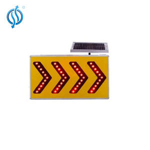 Señal de Tráfico Solar de Aluminio con Luz de Advertencia y Flecha Direccional LED, Señalización Vial Metálica - Product Image 5