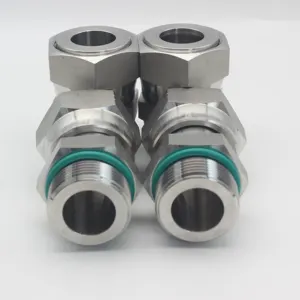 straight ORFS male to female carbon steel/stainless steel Parker LOHL6 Swivel male stud 2F tube fittings adapter