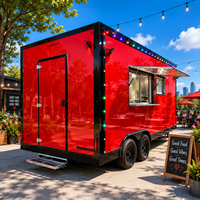 Camion de restauration de luxe, remorque alimentaire mobile, camionnette à glaces avec toilettes à vendre, vente au détail, restauration rapide