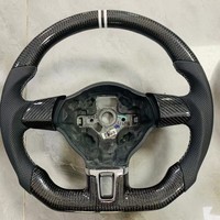 Volant sport en cuir et fibre de carbone pour Volkswagen Golf MK4 MK5 MK6 B6 3C GTI Polo Passat Plug and Play