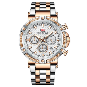 Reloj Mini Focus Deportivo, de Moda, de Negocios, Antiguo, de Lujo, de Cuarzo, Resistente al Agua, con Correa de Acero Inoxidable, Visualización de Fecha, Manecillas Luminosas, para Hombre - Product Image 1