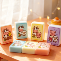 Jeu de Mahjong Junior Américain avec Tuiles Personnalisées « Amis de la Ferme » – Tuiles Colorées en Acrylique – Ensemble Simplifié pour Enfants