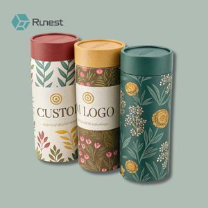 Envase <span class=keywords><strong>de</strong></span> <span class=keywords><strong>Cartón</strong></span> Reciclado con Impresión Personalizada y Relieve, Cilindro <span class=keywords><strong>de</strong></span> <span class=keywords><strong>Papel</strong></span> <span class=keywords><strong>para</strong></span> Almacenamiento <span class=keywords><strong>de</strong></span> Té, Café, Especias y Alimentos - Product Image 3