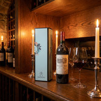 Caja de Regalo Personalizada para Vino y Whisky, de un Solo Vaso, de Alta Gama, para Vino Tinto, con Logotipo Impreso en Hot Stamping