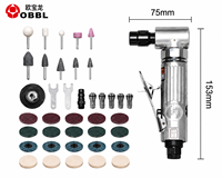 DOTING DT-7033 Meuleuse pneumatique professionnelle de haute qualité 22000 tr/min, kit avec interrupteur à gâchette 1/4 3mm 6mm et échappement frontal