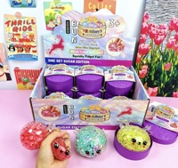 Jouet anti-stress en forme de petit cerf de Noël de 8,5 cm avec cornes et perles dorées, scintillant et éclatant, thème vapeur, boîte surprise