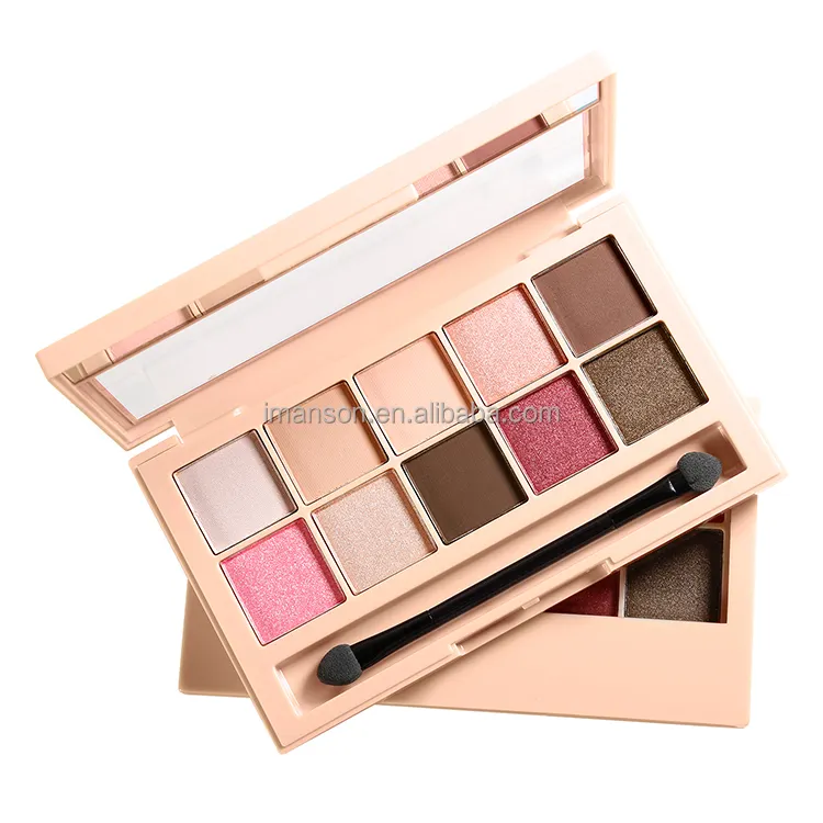 2022 Hot Sale Eye Shadow Makeup No Logo 10 Colors Nude Eyeshadow Palette with Brush