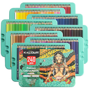 KALOUR 240 Set pensil warna kayu, menggambar tangan desain seni grafiti pensil warna untuk penggunaan sekolah - Product Image 4
