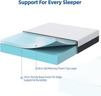 Matelas Huaju 4FT, petit double, 8 pouces, mousse à mémoire de forme, ignifuge, hypoallergénique, fermeté moyenne, respirant, pour chambre et école