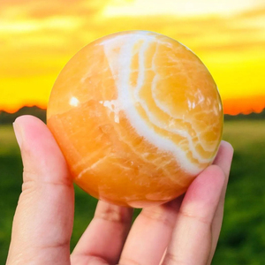 Esfera de Calcita Amarilla de Estilo Bohemio de Alta Calidad al por Mayor, Piedra de Cristal Natural para Decoración del Hogar Única y Regalos Navideños - Product Image 3