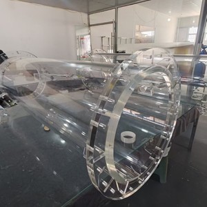 Dispositif expérimental personnalisé en acrylique avec tube rond à bride, tube transparent en verre organique - Product Image 2