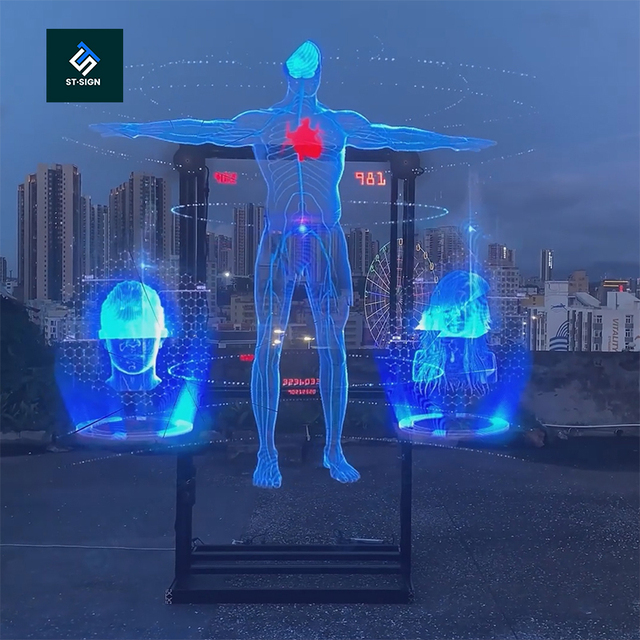 3D Hologram Fan Display 180cm 3D Splicing Olograma Hologram Projector Cloud Control Wifi Holographic Display Led Holograma