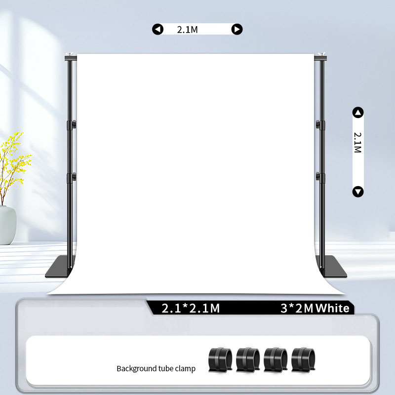 Fond blanc 2,1 x 2,1 m + 3 x 2 m