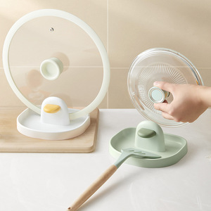 Pot Lid <b>Rack</b> Countertop Holder Multi Function Storage For <b>Kitchen</b> Utensils Spatula Cutting Board Organizer Plastic - Product Image 2