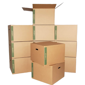 Boîtes de déménagement en <span class=keywords><strong>carton</strong></span> ondulé recyclé de haute qualité, jetables, couleur or, finition mate, laminage mat, gaufrage, brun moyen - Product Image 3
