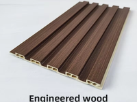 Panneaux muraux ignifuges et résistants à l'humidité WPC, panneaux décoratifs en PVC imperméables, finition texturée pour les murs intérieurs d'hôtels et d'appartements
