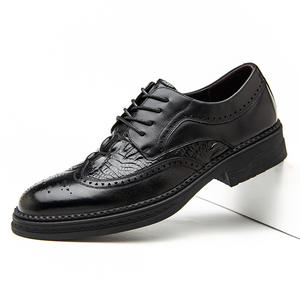 2026 New luxury men's business formal leather <b>shoes</b>, fashionable textured leather business Oxford <b>shoes</b> - Product Image 6