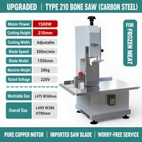 Heavy Duty Commercial Bone Saw Machine Stainless Steel Meat Band Saw for Frozen Beef Pork Ribs Butcher Food Processing