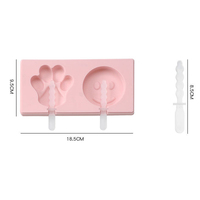 Outil de crème glacée en silicone en forme d'animaux avec couvercle, moules à sucettes glacées et plateau à glaçons pour la décoration de barres chocolatées