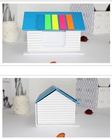 Bloc-notes adhésif tendance 2026 en forme de maison, multicolore, en PET, pour usage quotidien personnalisé (études/travail) ou comme cadeau