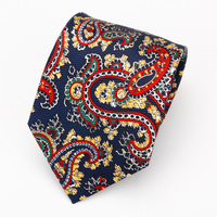 Cravates en soie florales faites à la main, design italien Paisley, nouvelle mode 2026, impression personnalisée, cravates d'affaires pour hommes