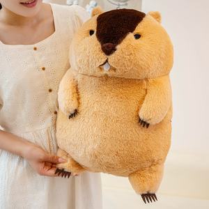 Venta caliente lindo diseño juguetes Marmot Kawaii peluche logotipo personalizado juguetes peluche Animal relleno - Product Image 3