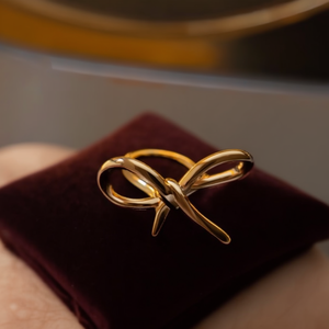 Fashion <b>Ring</b> 316L Stainless Steel PVD Gold Plating Sustainable Resistant Design For Women Men Unisex Jewelry - Product Image 3