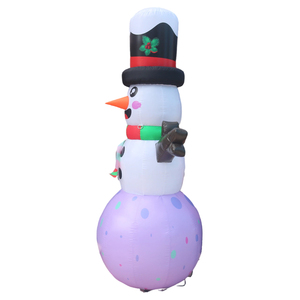 Décoration de Noël Gonflable WINSUN en Forme de Bonhomme de Neige, Tissu Oxford Imperméable, Éclairage LED, Affichage Extérieur pour Jardin, Logo Personnalisé - Product Image 5